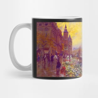 'Flower Market' by Georges Stein REMASTERED TECHNICOLOR Mug